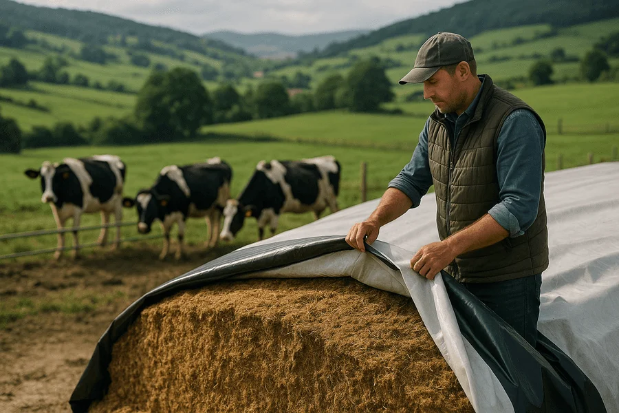 Uso de plásticos para silos en la preservación de forraje